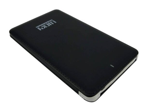 Carregador Portátil Power Bank Lucky 4000mAh Modelo Slim Iphone Android USB:Preto - 4