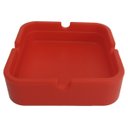 Ver imagem 2 de Cinzeiro de Silicone Quadrado Não Queima Não Quebra Resistente Em Borracha:Vermelho