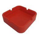 Ver imagem 1 de Cinzeiro de Silicone Quadrado Não Queima Não Quebra Resistente Em Borracha:Vermelho