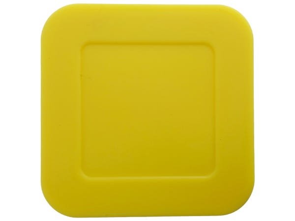 Cinzeiro de Silicone Quadrado Não Queima Não Quebra Resistente Em Borracha:Amarelo - 4
