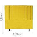 Ver imagem 3 de Cabeceira Estofada Grécia 160CM Queen Courino Amarelo - D A DECOR