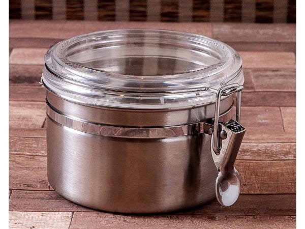 Conjunto De Potes Hermético Em Inox Tampa Acrílico Com Trava 4 Peças Art House - 4