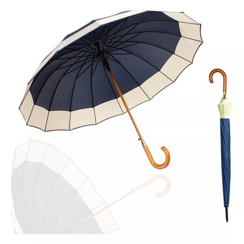 Guarda-chuva 16 Varetas Extra Grande Automático Azul
