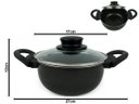 Ver imagem 3 de Conjunto de Caçarola 5 Peças para Sua Cozinha Antiaderente com Tampa de Vidro e Talheres Cor: Vermel