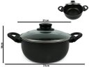 Ver imagem 5 de Conjunto de Caçarola 5 Peças para Sua Cozinha Antiaderente com Tampa de Vidro e Talheres Cor: Vermel