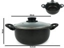 Ver imagem 6 de Conjunto de Caçarola 5 Peças para Sua Cozinha Antiaderente com Tampa de Vidro e Talheres Cor: Vermel