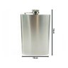 Kit Cantil de bolso Inox Whisky Frasco 270ml Funil com 4 Copos - 2