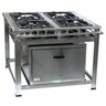 Fogão Industrial 4 Bocas 40x40 Master Inox Baixa Pressão com Forno Cristalaço - 2