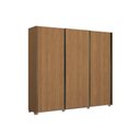 Ver imagem 3 de Guarda Roupas 3 Portas de Correr de e 4 Gavetas c/ Pés CB03T582 Canela - Kappesberg
