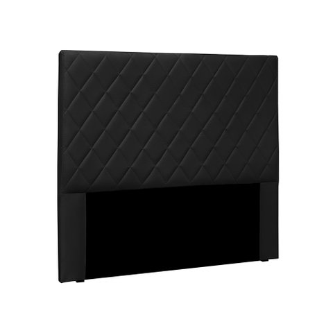 Cabeceira Dubai Para Cama Box King 195 cm Corino - D’Rossi - Preto
