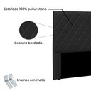 Ver imagem 4 de Cabeceira Dubai Para Cama Box King 195 cm Corino - D’Rossi - Preto