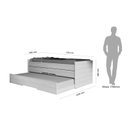 Ver imagem 2 de Cama Box Com 2 Gavetas e Cama Auxiliar Cuba Capuccino