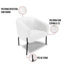 Ver imagem 5 de Cadeira Sala de Jantar Pé de Ferro Preto Kit 2 Stella Sintético D03 - D'Rossi Cor Branco