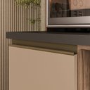 Ver mais imagens de Cozinha Compacta 205cm MDF 1,5cm com Portas de Vidro Érica Marrom/Champagne/Rosé