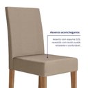 Ver imagem 5 de Kit 2 Cadeiras de Jantar Josi Suede Bege Base Carvalho - Pallazio