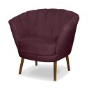 Ver imagem 3 de Poltrona Pétala Flor Decorativa Suede Bordô