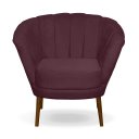 Ver imagem 2 de Poltrona Pétala Flor Decorativa Suede Bordô