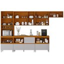 Ver imagem 5 de Cozinha Modulada 6 Peças 11 Portas 6 Gavetas Nicho p/Forno MDF Dodradiça Slow Motion Lúmina Itatiaia Cinza/Cinamomo/Fendi