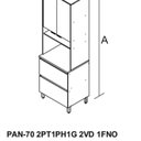 Ver imagem 6 de Cozinha Modulada 6 Peças 11 Portas 6 Gavetas Nicho p/Forno MDF Dodradiça Slow Motion Lúmina Itatiaia Cinza/Cinamomo/Fendi