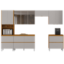 Ver imagem 3 de Cozinha Modulada 6 Peças 11 Portas 6 Gavetas Nicho p/Forno MDF Dodradiça Slow Motion Lúmina Itatiaia