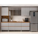 Ver imagem 1 de Cozinha Modulada 6 Peças 11 Portas 6 Gavetas Nicho p/Forno MDF Dodradiça Slow Motion Lúmina Itatiaia
