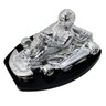 Kart Resina Metalizado Prata Enfeite Decorativo - 2