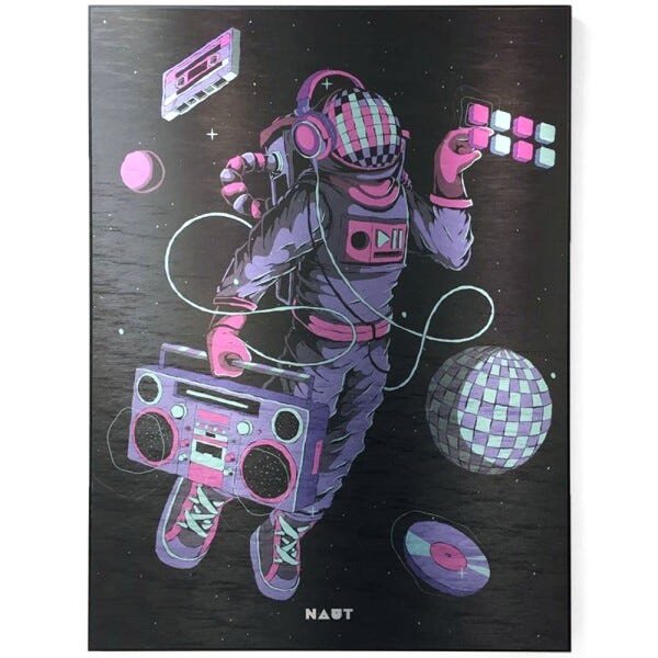Quadro Decorativo NAUT Astronauta 90cm - 1