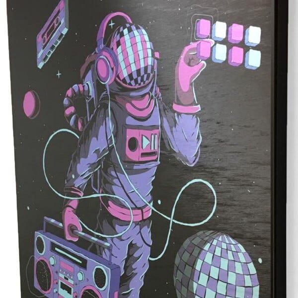 Quadro Decorativo NAUT Astronauta 90cm - 3