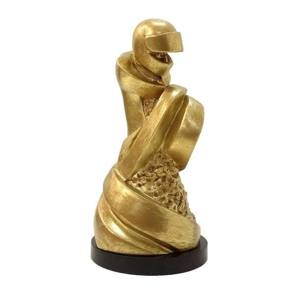 Escultura Artística Piloto De Automobilismo Enfeite Resina - 1