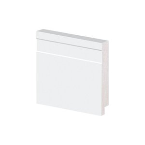 Rodapé de Poliestireno Arquitech 51007 Frisado 7cm 2,40m Branco