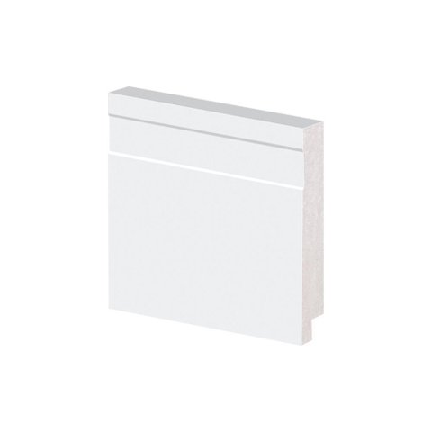 Rodapé Poliestireno Frisado Branco 07cm Br 2,40m - Arquitech 51007