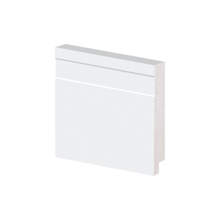 Rodapé de Poliestireno Arquitech 51007 Frisado 7cm 2,40m Branco