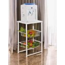 Ver imagem 2 de Fruteira Branca de Cozinha Aramada Base para Bebedouro Metal