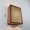 Ver imagem 6 de Luminária Parede Decorativa LED Corredor Quarto Sala P Ferro Bivolt Marrom MDF
