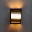 Ver imagem 4 de Luminária Parede Decorativa LED Corredor Quarto Sala P Ferro Bivolt Marrom MDF