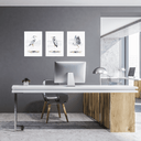 Ver imagem 2 de Tríptico - Quadros Decorativos Garça Aquarela Grande:Branco