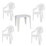 Conjunto de Mesa 4 Cadeiras Plastico Inovar Cestaplus Branca - 1