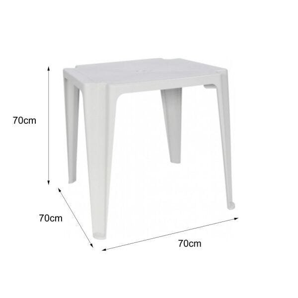 Conjunto de Mesa 4 Cadeiras Plastico Inovar Cestaplus Branca