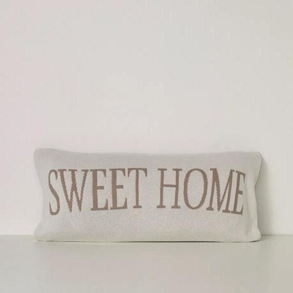 Capa Almofada Sweet Home 35x70-Marfim - 3