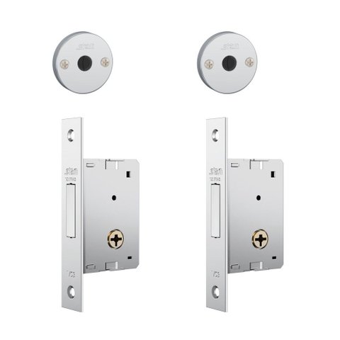 Fechadura Stam Externa Trava Auxiliar Tetra Par 30mm 1001 Rr Ix Cromado