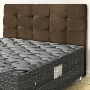 Cabeceira Casal 1.40M Clean:Suede Marrom