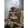 Kit Mesa de Apoio e Lateral Canto Redonda Tampo MDF Branco Pé de Ferro Metal Rosê-Cobre Hairpin - 1
