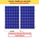 Ver imagem 3 de Kit Estrutura Suporte Fixador 2,20m Para 01 Placa Painel Solar Alumínio e Inox | Telha Cerâmica Cime
