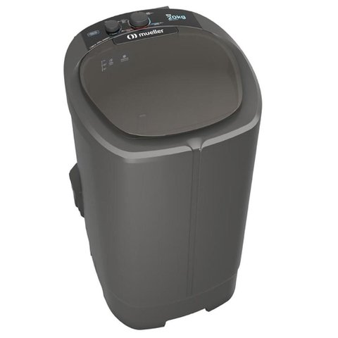 Tanquinho de Lavar Roupa Mueller Big 20,1kg Semiautomática com Filtro para Fiapos Titânio 220V