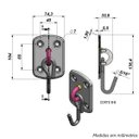 Ver imagem 2 de Gancho Rede Classic Em Aço Cromado 48C-02 Isero