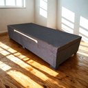 Ver imagem 1 de Cama Box Baú Solteiro Suede Luxo - Gs Kamas - Acabamento Reforçado, Amplo Espaço (marrom)