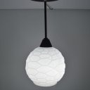 Ver imagem 5 de Luminária Pendente Globo em Vidro Opalino Craquelado