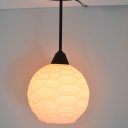 Ver imagem 6 de Luminária Pendente Globo em Vidro Opalino Craquelado