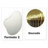 Espelho Orgânico com Moldura na Cor Dourada 0,60 X 0,80 -modelo Orgânico G2 - 9