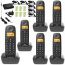 Kit Aparelho Telefone Bina 5 Ramal Entrada Chip Celular 3g - 5